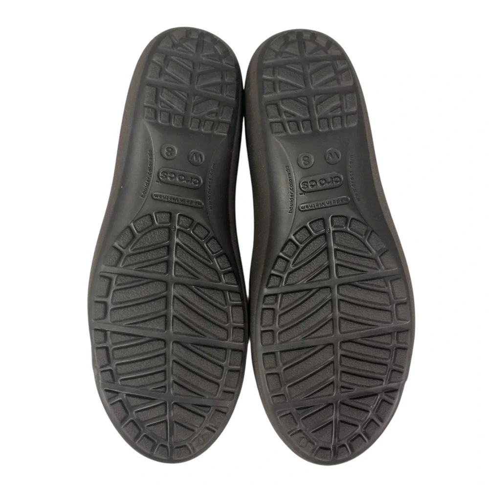 Crocs Olivia II Faux Fur Insole Ballet Flats Brown‎ Womens 8 Comfortable Shoes